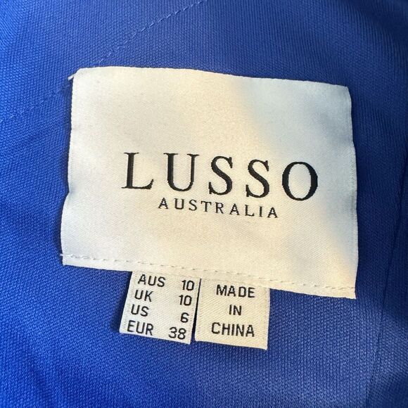 LUSSO Australia Womens Royal Blue One Shoulder Asymmetrical Sequin Mini Dress 6 - Picture 5 of 16